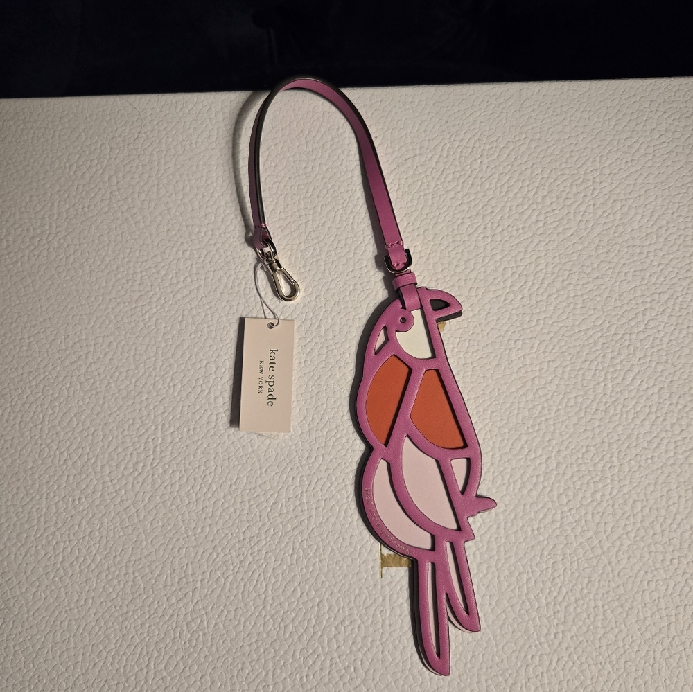 Kate spade parrot leather charm NWT